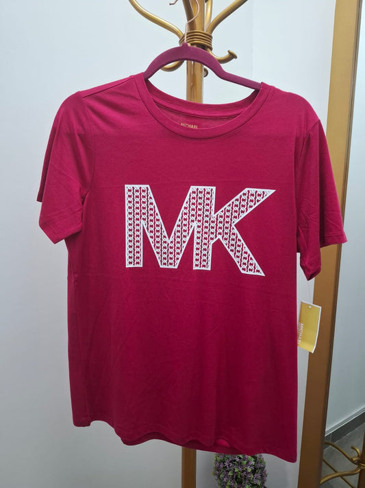 POLO PARA MUJER MICHAEL KORS COLOR FUCSIA CON LOGO EN BLANCO - TALLA M