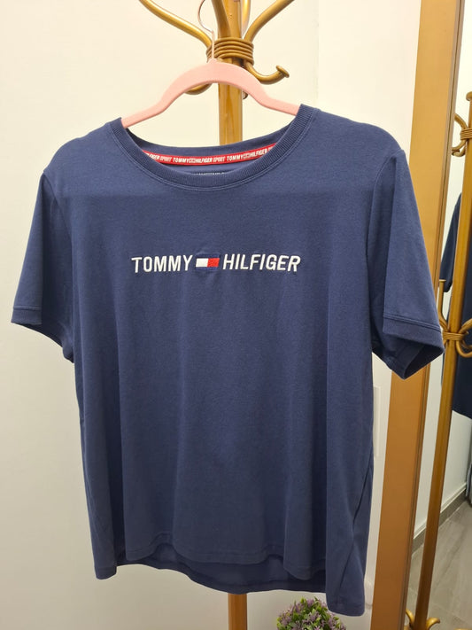 POLO DE MUJER TOMMY HILFIGER SPORT COLOR AZUL CON LOGO EN EL PECHO - TALLA XL