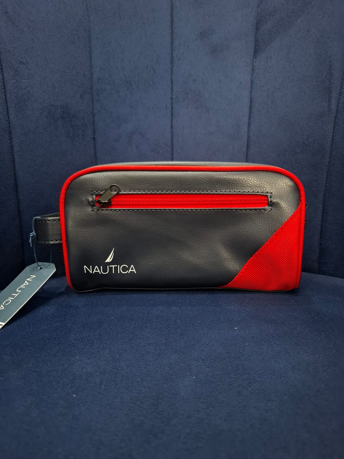 ESTUCHE NAUTICA PARA HOMBRE COLOR ROJO Y NEGRO