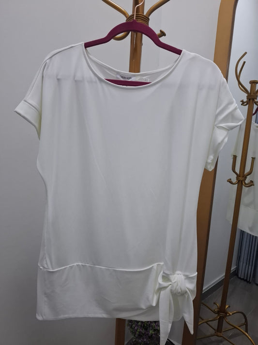 BLUSA CALVIN KLEIN DE GASA COLOR BLANCO - TALLA S