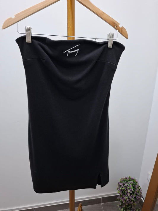 VESTIDO STRAPLESS TOMMY JEANS COLOR NEGRO - TALLA M