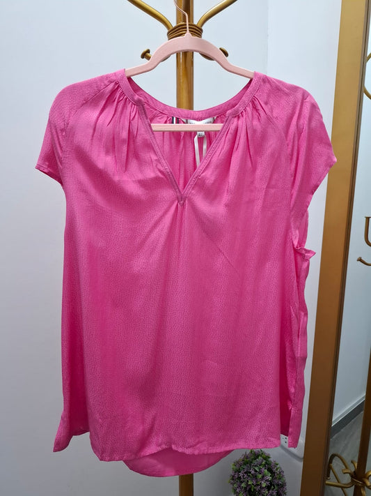 BLUSA MANGA CERO TOMMY HILFIGER COLOR ROSA - TALLA 36