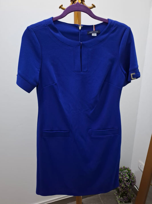 VETIDO TOMMY HILFIGER COLOR AZUL MARINO CON CIERRE TRASERO - TALLA S