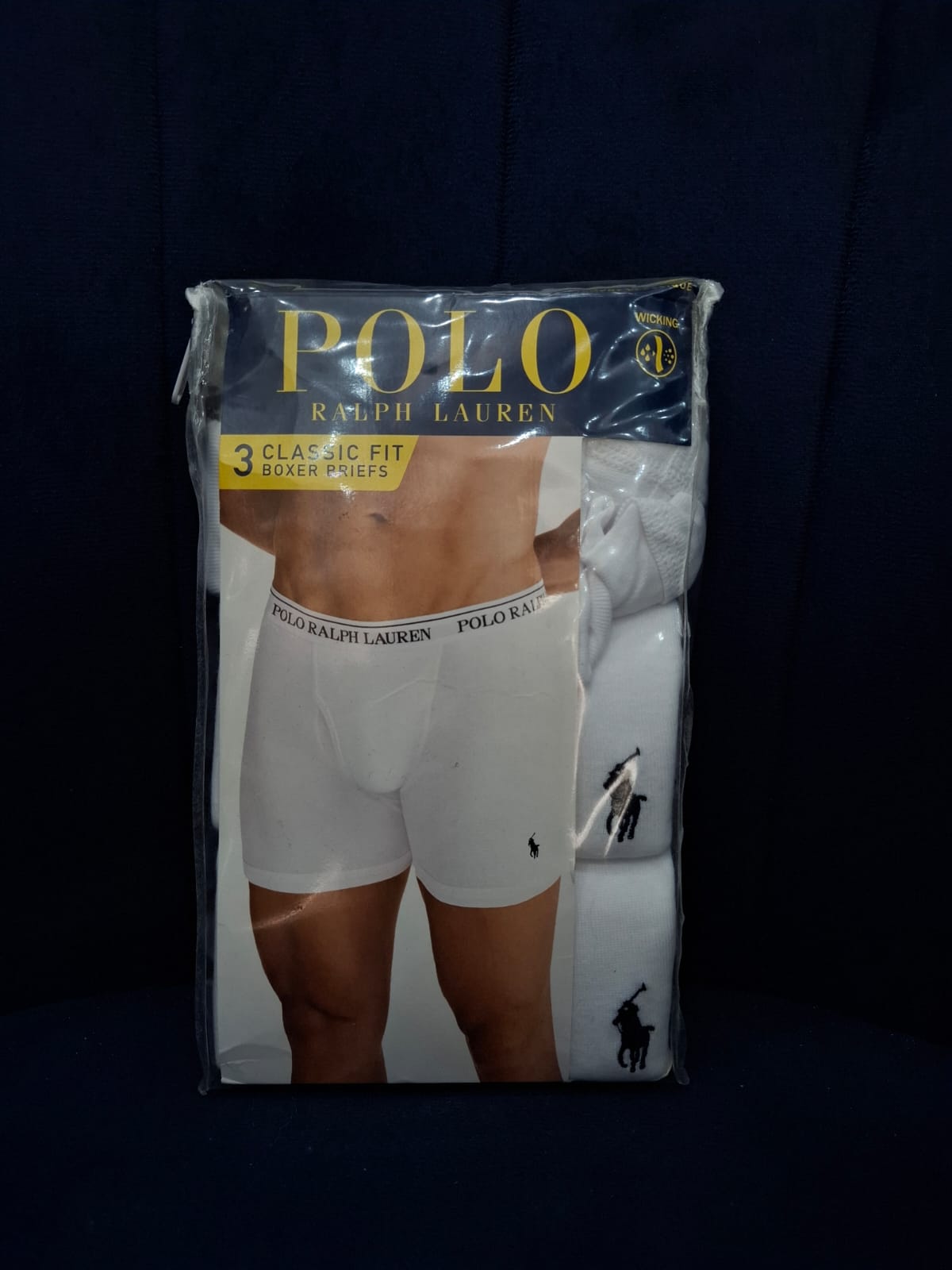 3 UNIDADES DE BOXER POLO RALPH LAUREN EN COLOR BLANCO - TALLA L