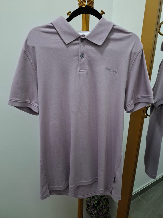 POLO CUELLO CAMISA CALVIN KLEIN COLOR LILA - TALLA M