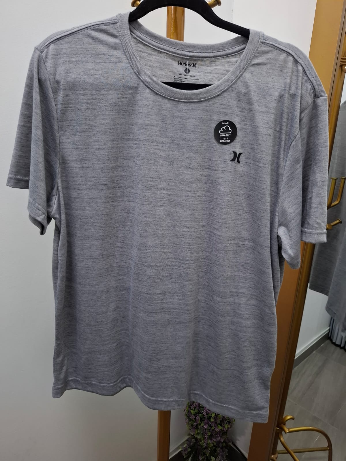 POLO HURLEY COLOR GRIS JASPEADO - TALLA L