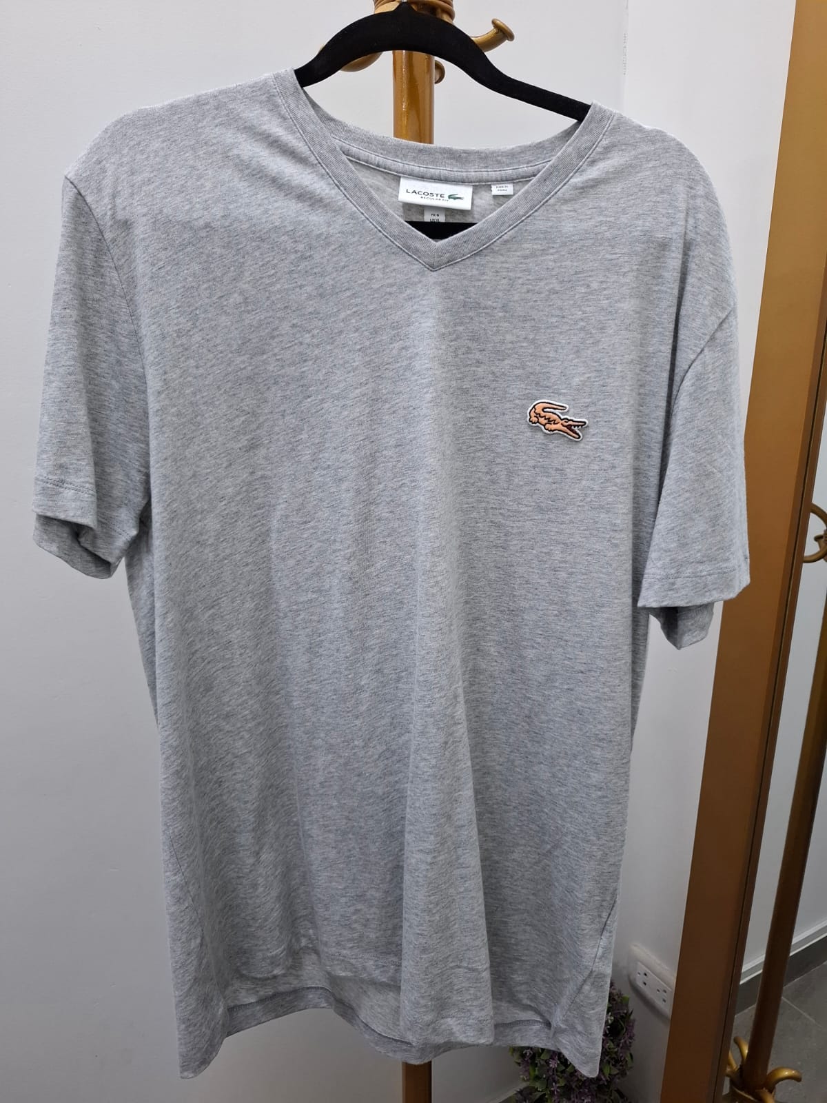 POLO LACOSTE COLOR GRIS - TALLA XL