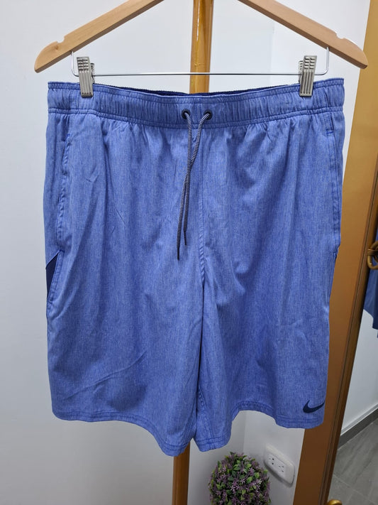 SHORT NIKE COLOR AZUL JASPEADO - TALLA L