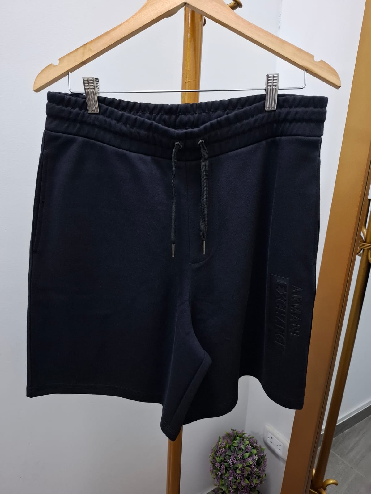 SHORT DE ALGODON ARMANI EXCHANGE COLOR AZUL OSCURO - TALLA M