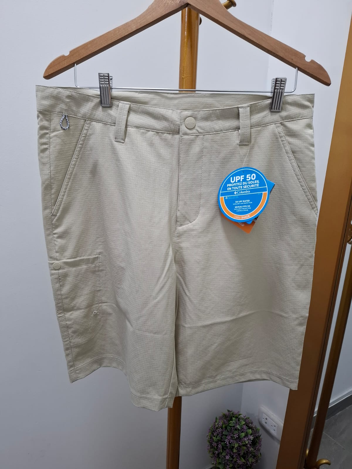 SHORT COLUMBIA COLOR BEIGE - TALLA 32