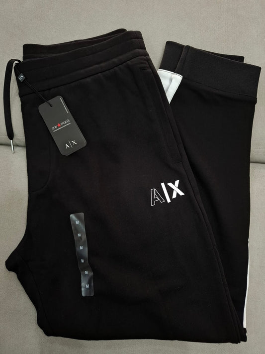 JOGGER ARMANI EXCHANGE COLOR NEGRO CON LOGO BLANCO - TALLA M