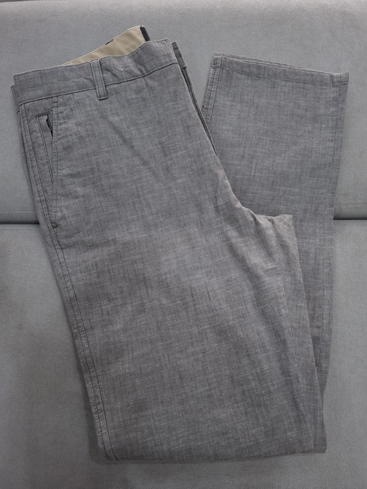 PANTALON DOCKERS COLOR GRIS JASPEADO - TALLA 33X32