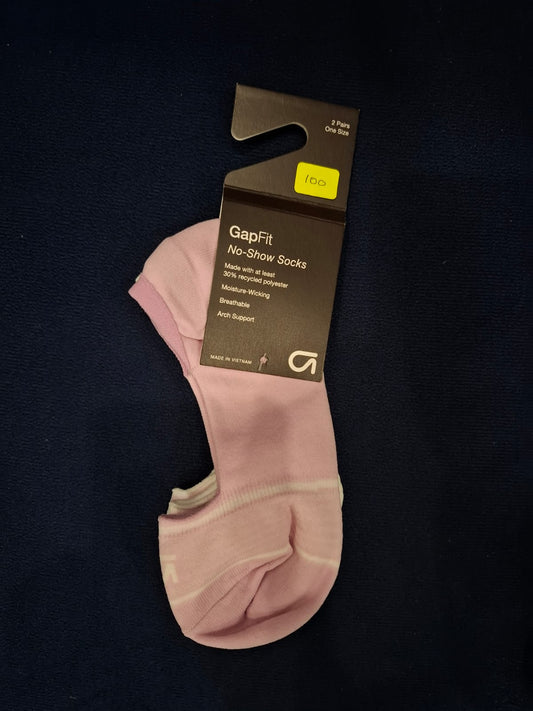 PACK DE 2 PARES MEDIAS INVISIBLES DE MUJER GAP COLOR ROSA Y BLANCO