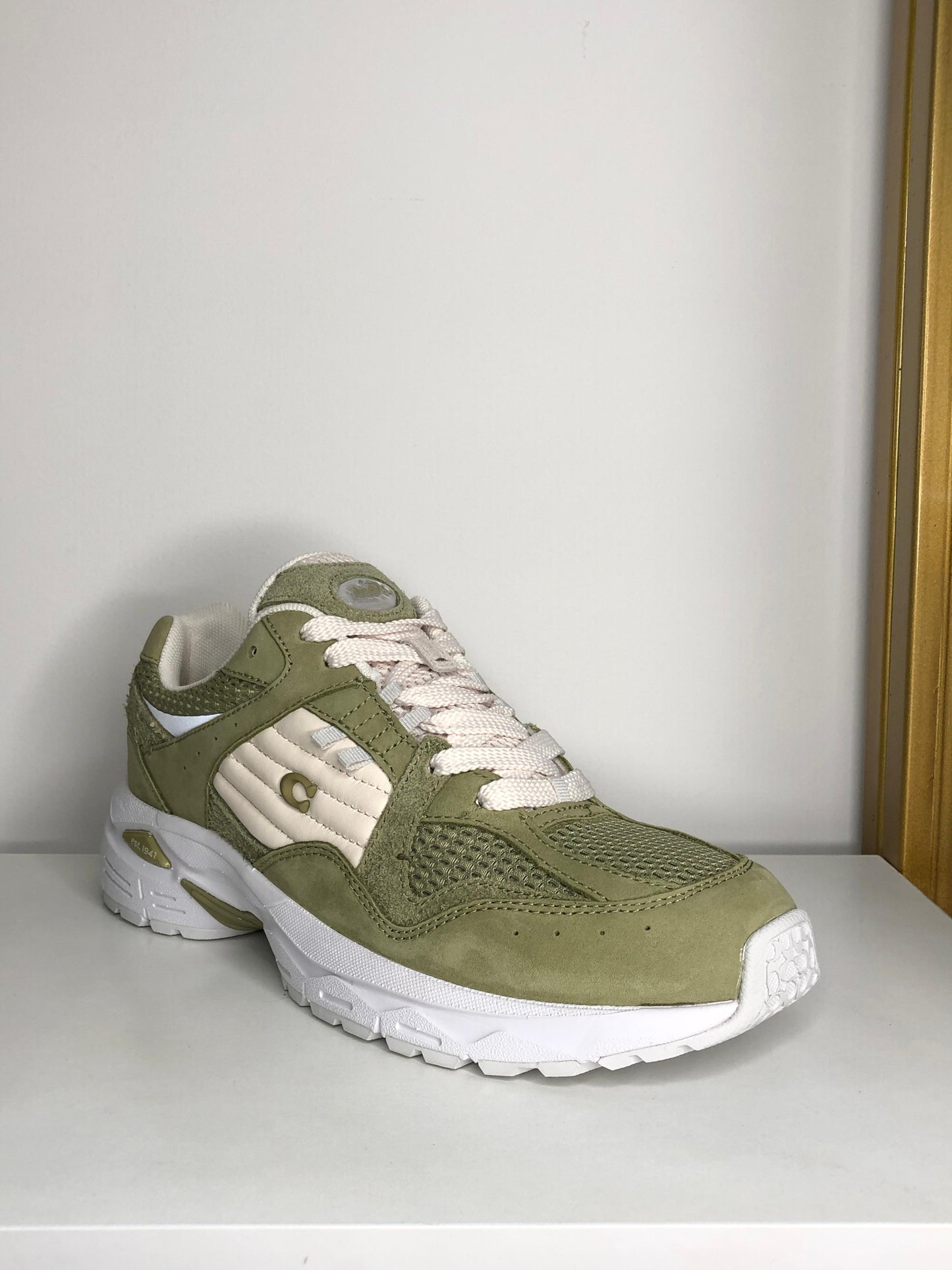 ZAPATILLAS DE HOMBRE COACH COLOR VERDE CON BEIGE - TALLA 40.5