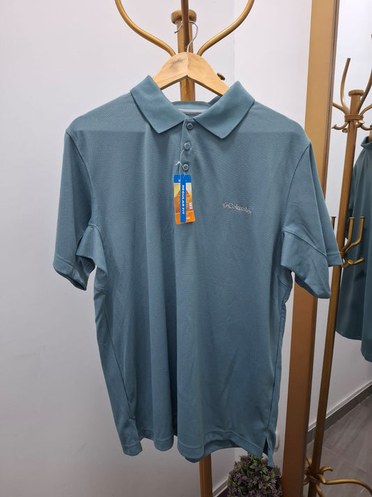 POLO CUELLO CAMISA COLUMBIA COLOR ACERO - TALLA L