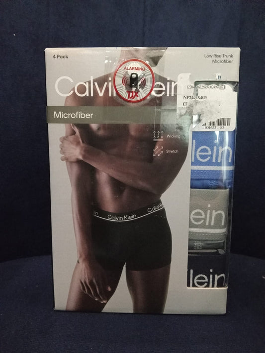 PACK DE 4 BOXER CALVIN KLEIN COLORES CELESTE, NEGRO Y GRIS - TALLA L