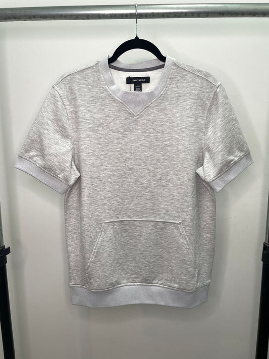 POLO KENNETH COLE COLOR GRIS JASPEADO CON BOLSILLO - TALLA S