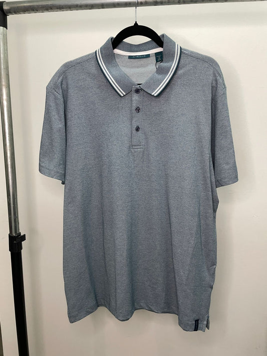 POLO CUELLO CAMISA PERRY ELLIS COLOR PLOMO JASPEADO - TALLA L