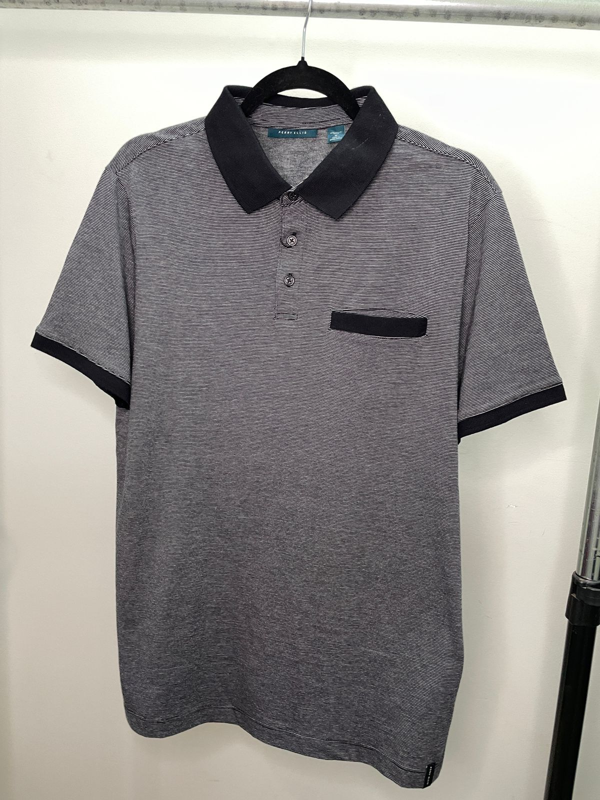 POLO CUELLO CAMISA PERRY ELLIS COLOR NEGRO - TALLA M