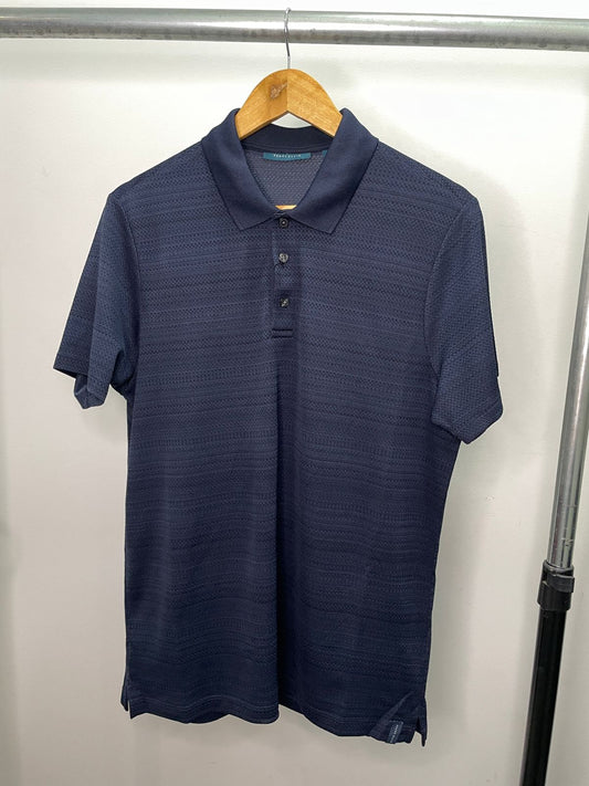 POLO CUELLO CAMISA PERRY ELLIS COLOR AZUL NOCHE - TALLA M