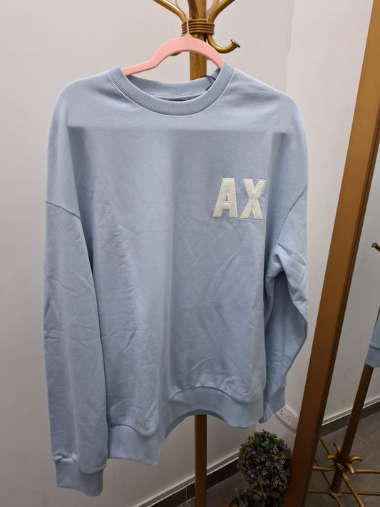 POLERA ARMANI EXCHANGE COLOR CELESTE - TALLA M