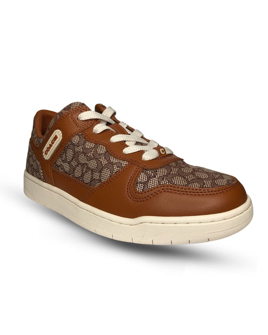 ZAPATILLAS DE MUJER COACH COLOR CAMEL CON ESTAMPADO - TALLA 37.5