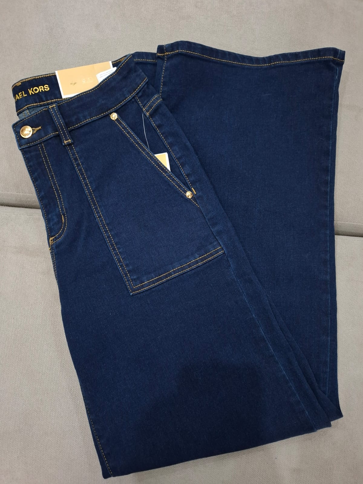 PANTALON JEAN OSCURO DE MUJER MICHAEL KORS - TALLA 6