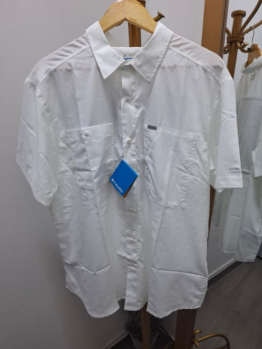 CAMISA MANGA CORTA COLUMBIA COLOR BLANCO - TALLA L