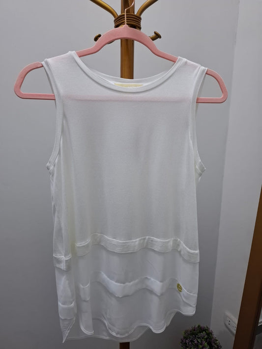 BLUSA MICHAEL KORS MANGA CERO EL COLOR BLANCO - TALLA S