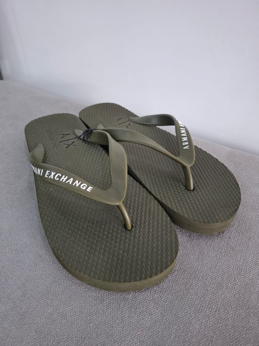 SANDALIAS PARA MUJER ARMANI EXCHANGE COLOR VERDE OSCURO - TALLA 39